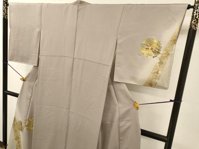 平和屋着物●木村吉幸　訪問着　花鳥丸文　暈し染　べっ甲箔　金彩　正絹　逸品　DABI7344fe
