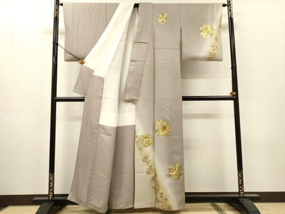 平和屋着物●木村吉幸　訪問着　花鳥丸文　暈し染　べっ甲箔　金彩　正絹　逸品　DABI7344fe