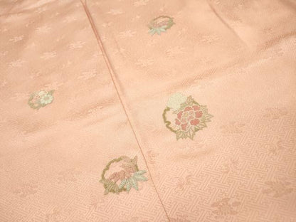平和屋着物●中国三大刺繍　相良刺繍　総刺繍　訪問着　雪輪花文　正絹　逸品　DABI7348fe