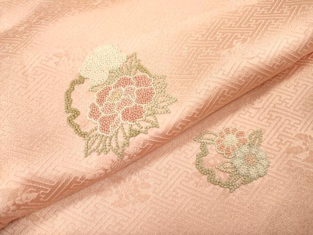 平和屋着物●中国三大刺繍　相良刺繍　総刺繍　訪問着　雪輪花文　正絹　逸品　DABI7348fe