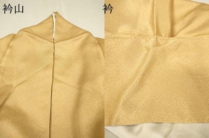 平和屋着物▼訪問着　刺繍　扇面花松文　暈し染　金銀彩　正絹　逸品　DABI7369fe