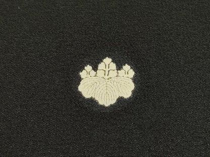 平和屋着物▼豪華黒留袖　総刺繍　草花　金銀糸　正絹　逸品　DABI7376fe