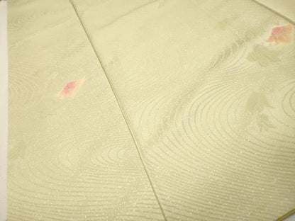 平和屋着物●上質な小紋　地紋起こし　流水舞花文　正絹　逸品　DABI7380fe