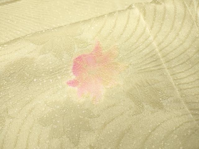 平和屋着物●上質な小紋　地紋起こし　流水舞花文　正絹　逸品　DABI7380fe