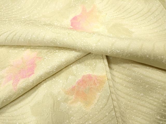 平和屋着物●上質な小紋　地紋起こし　流水舞花文　正絹　逸品　DABI7380fe