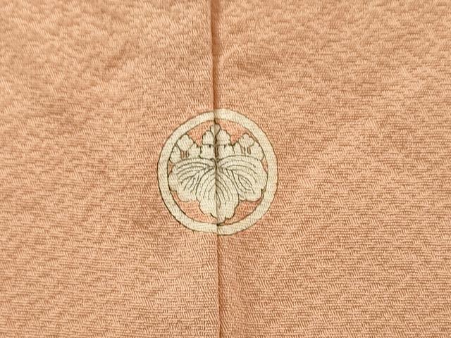 平和屋着物●中国三大刺繍 スワトウ刺繍 汕頭刺繍 相良刺繍 総刺繍 無地絵羽訪問着 飛鳥花文 珊瑚色 ロング丈 正絹 逸品 未使用 DABI7382fe