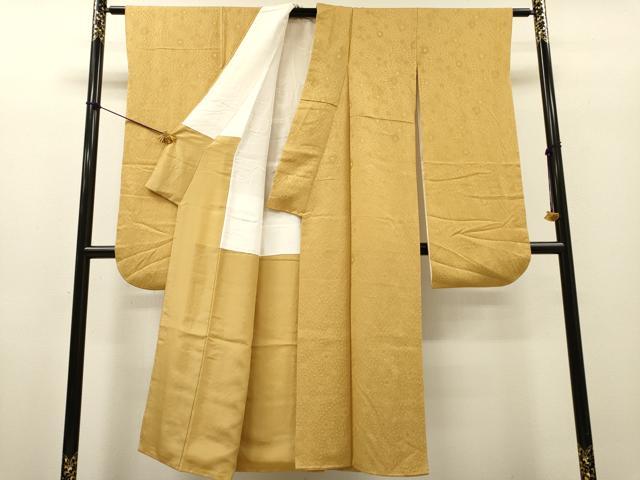 平和屋着物▼豪華振袖　辻が花地紋　玉蜀黍色　正絹　逸品　DABI7384fe