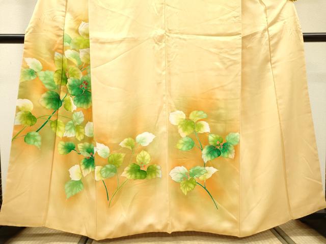 平和屋着物▼訪問着　刺繍　南天文　暈し染　金彩　正絹　逸品　DABI7385fe
