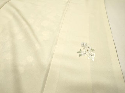 平和屋着物●訪問着　総刺繍　扇面飾花文　暈し染　金糸　正絹　逸品　DABI7393fe