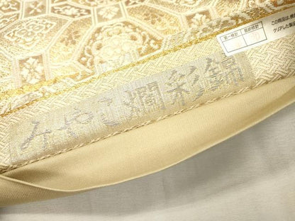 平和屋着物▼六通柄袋帯　唐織　みやこ爛彩錦　金糸　正絹　逸品　DABI7418fe