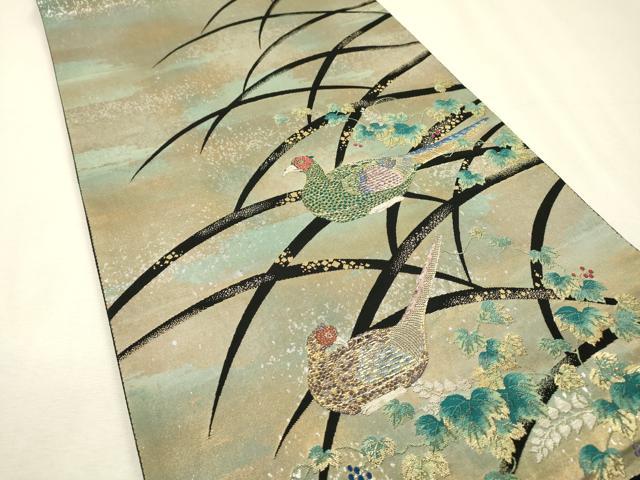 平和屋着物▼西陣　とみや織物謹製　とみや帯　六通柄袋帯　仁清香炉文　引箔　正絹　逸品　DABI7526fe