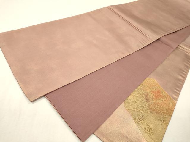 平和屋着物▼中国三大刺繍　スワトウ刺繍　汕頭刺繍　総刺繍　太鼓柄袋帯　切嵌正倉院花文　金彩　引箔　正絹　逸品　DABI7584fe