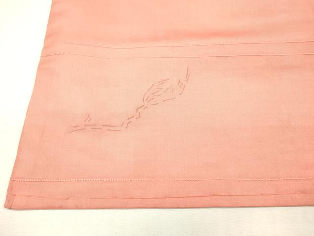 平和屋着物▼アンティーク　大正ロマン　九寸名古屋帯　総手刺繍　枝花　金銀糸　正絹　逸品　DABI7607fe