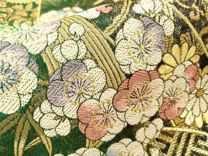 平和屋着物▼六通柄袋帯　束ね熨斗花文　金糸　正絹　逸品　DABI7623fe