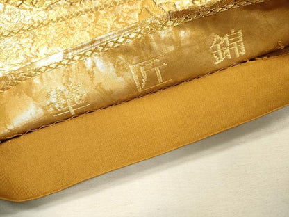 平和屋着物▼六通柄袋帯　華匠錦　金銀糸　正絹　逸品　DABI7665fe