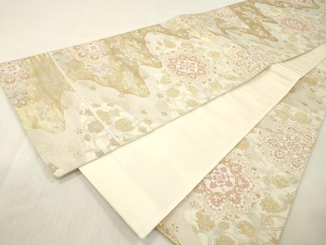 平和屋本店▼六通柄袋帯　慶華金映文　K24　本金箔　正絹　逸品　DABI7682fe