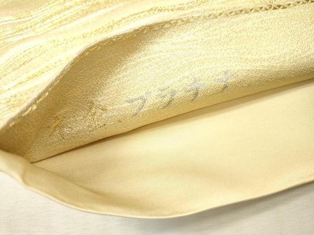 平和屋本店▼六通柄袋帯　平安宮廷延喜式色　本金　プラチナ　正絹　逸品　DABI7685fe