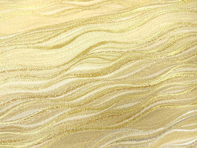 平和屋本店▼六通柄袋帯　平安宮廷延喜式色　本金　プラチナ　正絹　逸品　DABI7685fe