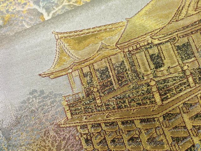 平和屋本店▼六通柄袋帯　清水　古都名園集　本金箔入　正絹　逸品　未使用　DABI7694fe