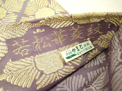 平和屋本店▼両面　全通柄　本袋帯　若松華菱紋　百々織千年　本金　やまと誂製　正絹　逸品　DABI7700fe