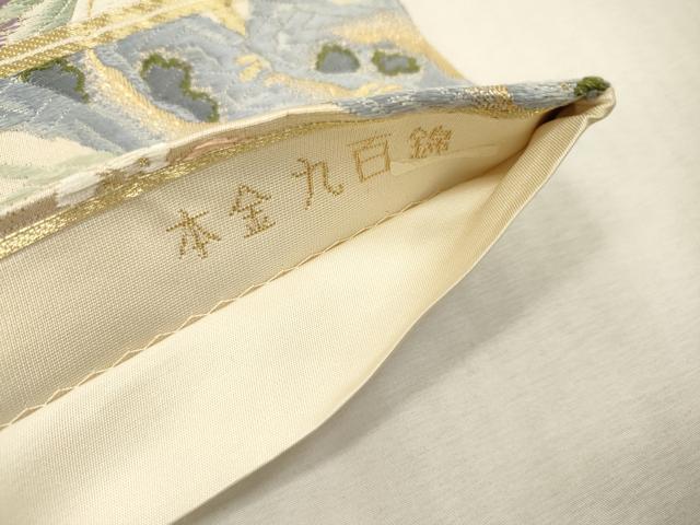平和屋本店▼六通柄袋帯　唐織　瑞鳥花苑文　本金九百錦　正絹　逸品　DABI7709fe