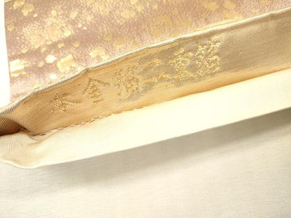 平和屋本店▼六通柄袋帯　唐織　華宴丸文　本金箔二重織　正絹　逸品　DABI7722fe