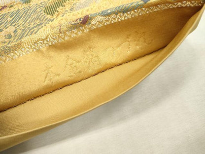 平和屋本店▼六通柄袋帯　唐織　琳派瑞祥錦　本金箔つづれ　正絹　逸品　DABI7736fe