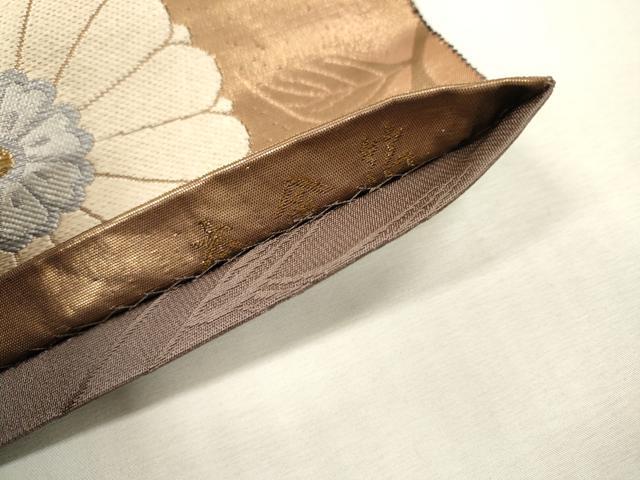 平和屋本店▼六通柄袋帯　唐織　花未生　本金箔　正絹　逸品　DABI7739fe