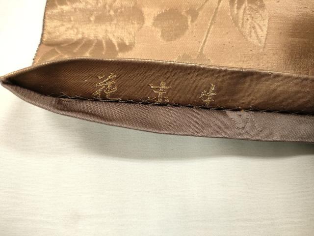 平和屋本店▼六通柄袋帯　唐織　花未生　本金箔　正絹　逸品　DABI7739fe