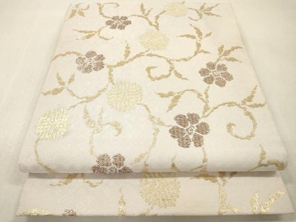 平和屋本店▼六通柄　本袋帯　竹屋町　笹蔓　本金箔　正絹　逸品　DABI7742fe