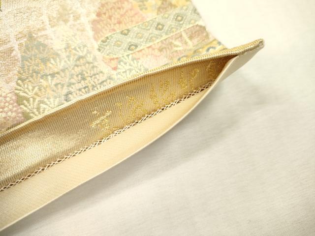 平和屋本店▼六通柄袋帯　京洛紹巴錦　本金箔　正絹　逸品　未使用　DABI7747fe