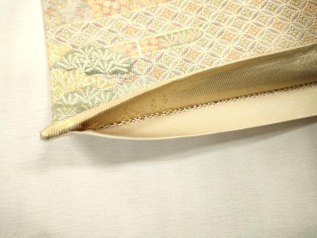 平和屋本店▼六通柄袋帯　京洛紹巴錦　本金箔　正絹　逸品　未使用　DABI7747fe