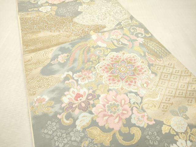 平和屋本店▼六通柄袋帯　名繍聯曲文　本金箔　正絹　逸品　未使用　DABI7762fe