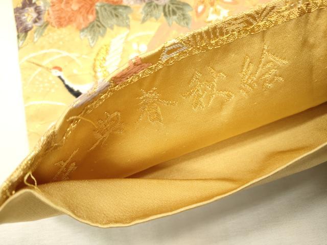 平和屋本店▼六通柄袋帯　唐織　古典春秋絵　本金箔二重　正絹　逸品　DABI7764fe