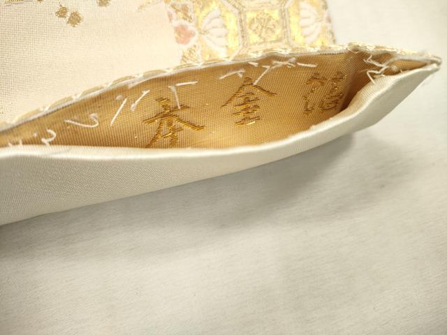 平和屋本店▼六通柄袋帯　唐織　華宝錦　本金箔　正絹　逸品　DABI7802fe