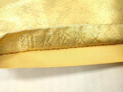 平和屋本店▼六通柄袋帯　絹衣松波文　本金箔　正絹　逸品　DABI7806fe