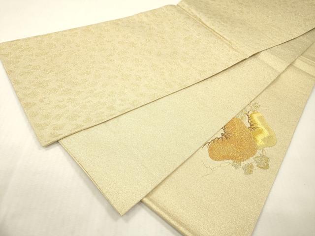 平和屋本店▼太鼓柄袋帯　蔦の葉松文　純金箔　正絹　逸品　DABI7807fe