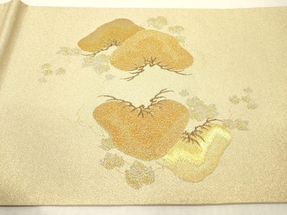 平和屋本店▼太鼓柄袋帯　蔦の葉松文　純金箔　正絹　逸品　DABI7807fe
