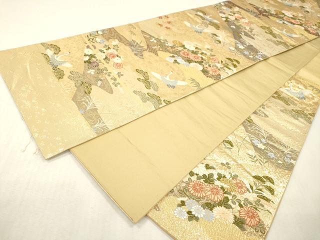 平和屋本店▼西陣　六通柄袋帯　唐織　慶祥利休　本金箔　正絹　逸品　DABI7834fe