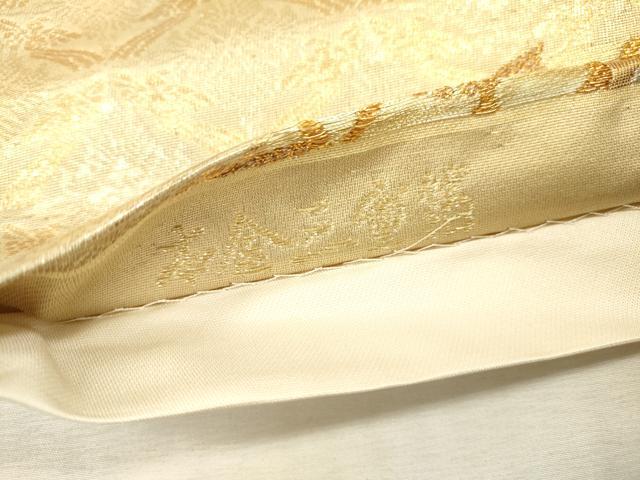 平和屋本店▼六通柄袋帯　菊　松　桜　本金三重箔　正絹　逸品　DABI7887fe