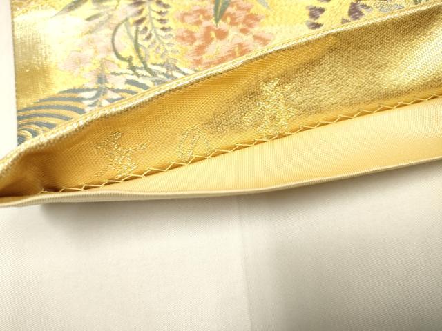 平和屋着物▼六通柄袋帯　華の舞　金糸　ますいわ屋扱い　正絹　逸品　DABI7902fe