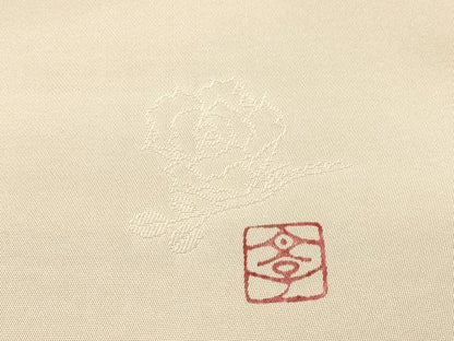 平和屋着物▼染色作家　田中文子　太鼓柄袋帯　竹　金彩　正絹　逸品　DABI7952fe