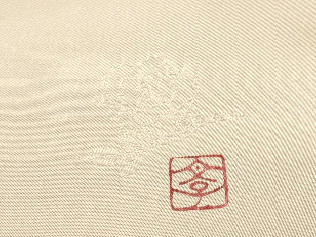 平和屋着物▼染色作家　田中文子　太鼓柄袋帯　竹　金彩　正絹　逸品　DABI7952fe