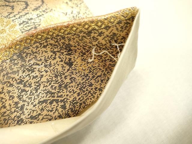 平和屋本店▼六通柄袋帯　流水菊花文　本金　正絹　逸品　DABI7963fe