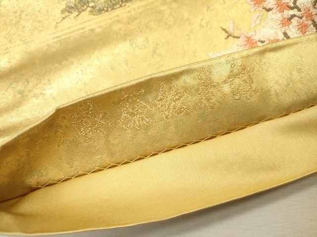 平和屋着物▼六通柄袋帯　唐織　葵祭絵巻紋　金彩　引箔　正絹　逸品　DABI7964fe