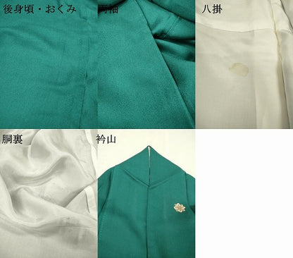 平和屋着物▼訪問着　地紙鳳凰花文　暈し染　金銀彩　正絹　逸品　DABI7996fe