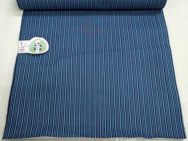平和屋着物＊夏物　浴衣　反物　着尺　注染　縞　綿　逸品　未使用　DABI8015we