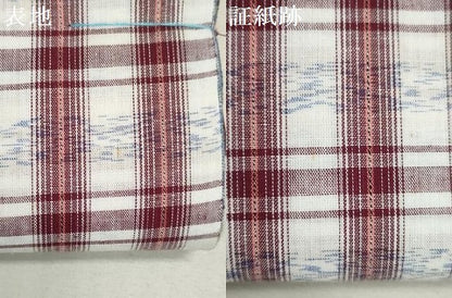 平和屋着物＊夏物　浴衣　反物　着尺　注染　格子　綿　逸品　未使用　DABI8019we