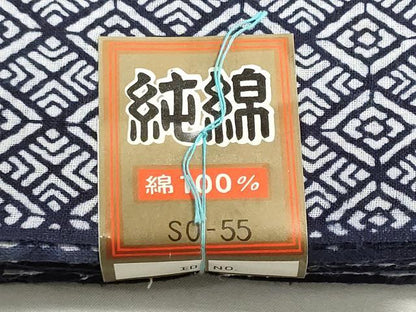 平和屋着物＊夏物　浴衣　反物　着尺　注染　幾何学菱文　伊勢丹扱い　綿　逸品　未使用　DABI8026we
