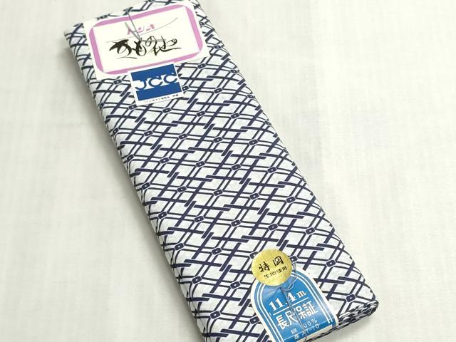 平和屋着物＊夏物　浴衣　反物　着尺　注染　格子　綿　逸品　未使用　DABI8034we